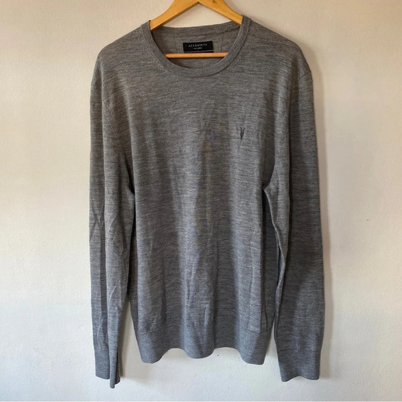 AllSaints Mode 100% Merino Crewneck Mens Sweater Size XXL NWOT - Picture 4 of 8